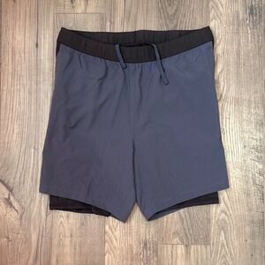 SKORA Qwick Dry Men's Athletic Shorts Size M Blue Built-in Liner